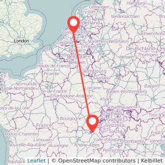 distance from rotterdam to geneva.